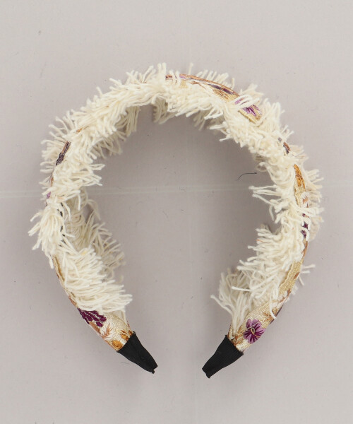 刺繍カチューシャ GRAY ONESIZE