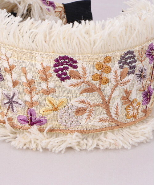 刺繍カチューシャ GRAY ONESIZE