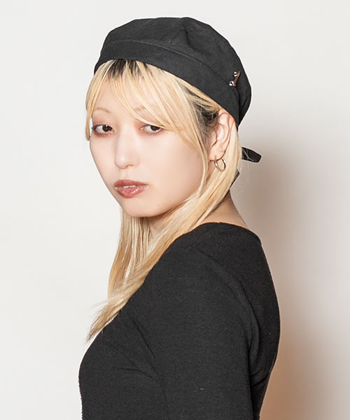 モデル頭囲：58cm 着用サイズ：ONESIZE