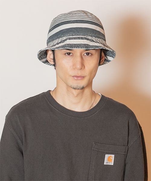 NC BUCKET HAT STRIPE ASSORT ONESIZE