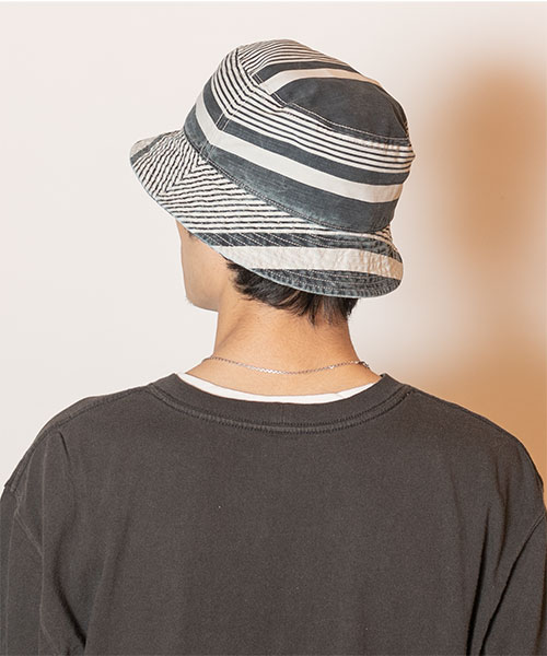 NC BUCKET HAT STRIPE ASSORT ONESIZE