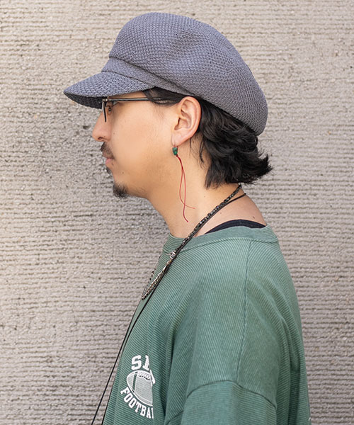 モデル頭囲：57.5cm 着用サイズ：ONESIZE