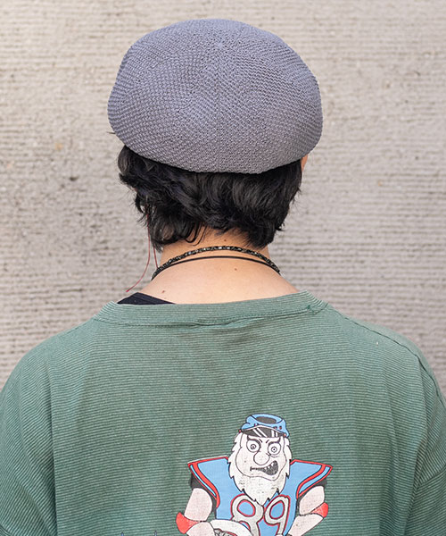 モデル頭囲：57.5cm 着用サイズ：ONESIZE
