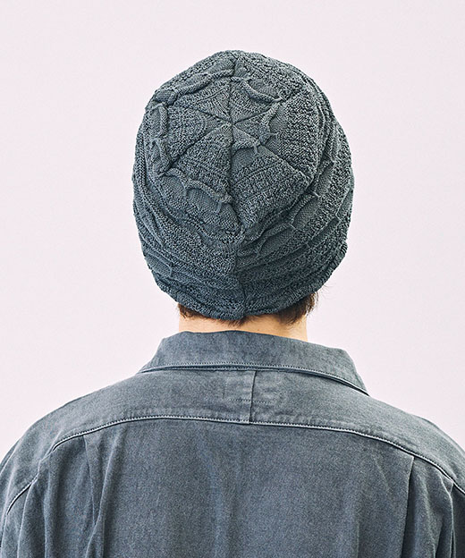 モデル頭囲：54.5cm 着用サイズ：ONESIZE