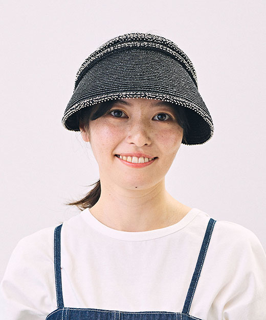 モデル頭囲：53cm 着用サイズ：ONESIZE