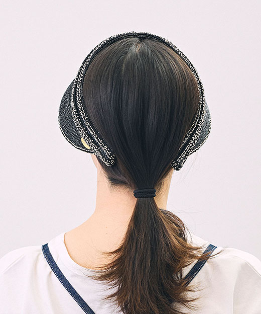 モデル頭囲：53cm 着用サイズ：ONESIZE