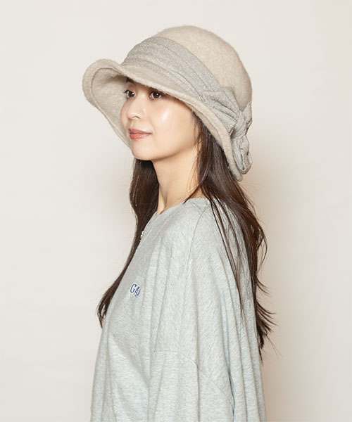 モデル頭囲：56cm 着用サイズ：ONESIZE