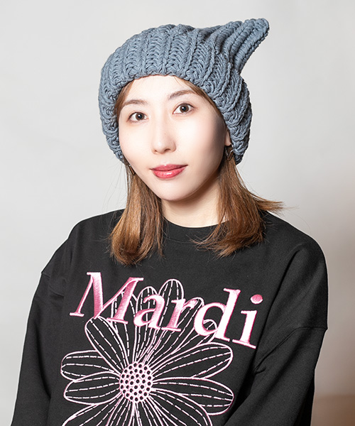 モデル頭囲：56cm 着用サイズ：ONESIZE