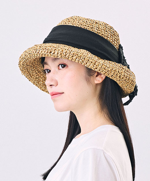 モデル頭囲：54cm 着用サイズ：ONESIZE