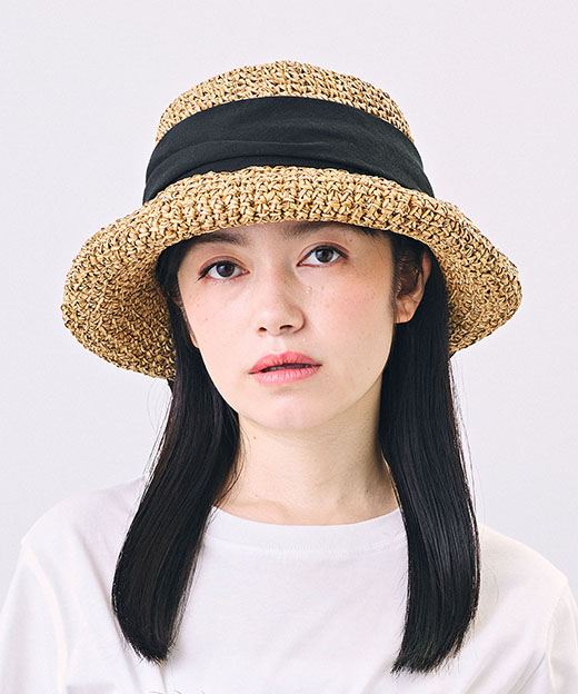 モデル頭囲：54cm 着用サイズ：ONESIZE