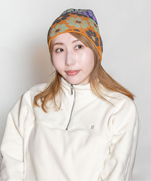 モデル頭囲：56cm 着用サイズ：ONESIZE