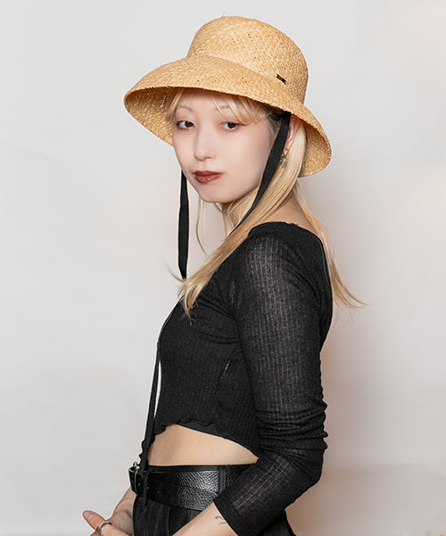 モデル頭囲：58cm 着用サイズ：ONESIZE