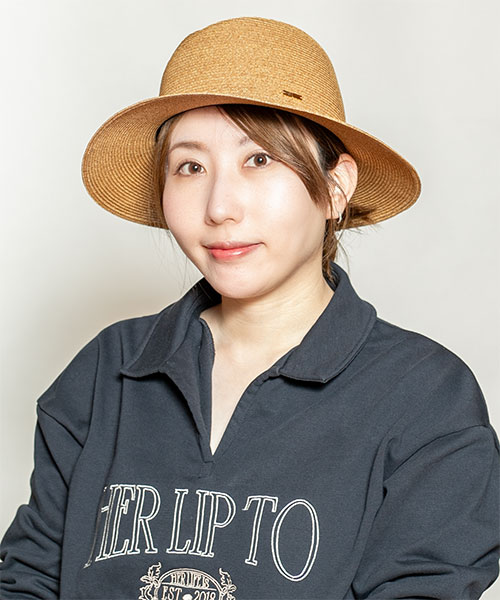 モデル頭囲：56cm 着用サイズ：ONESIZE