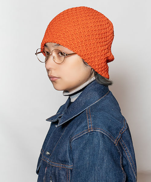 モデル頭囲：54cm 着用サイズ：ONESIZE
