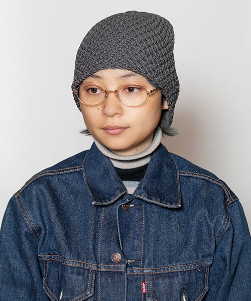 モデル頭囲：54cm 着用サイズ：ONESIZE