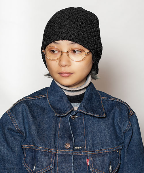 モデル頭囲：54cm 着用サイズ：ONESIZE