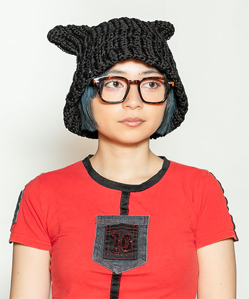 モデル頭囲：54cm 着用サイズ：ONESIZE