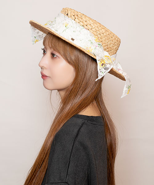モデル頭囲：56cm 着用サイズ：ONESIZE