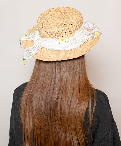 モデル頭囲：56cm 着用サイズ：ONESIZE