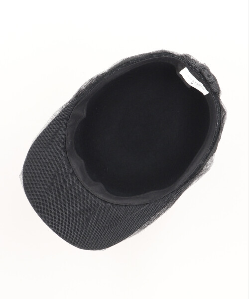 CAP WITH TULLE2 BLACK ONESIZE
