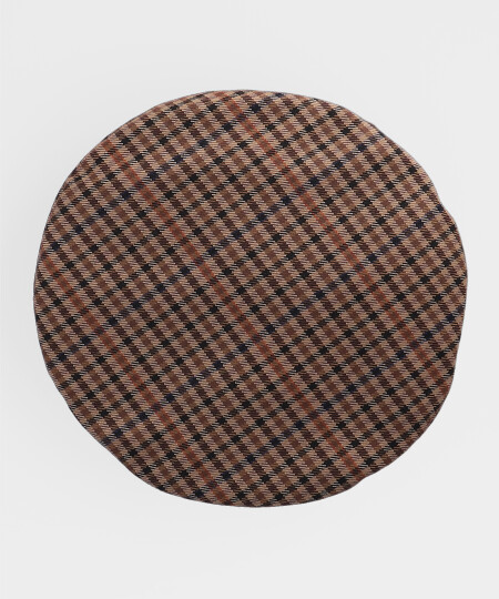 PLAID BERET 8 RED ONESIZE