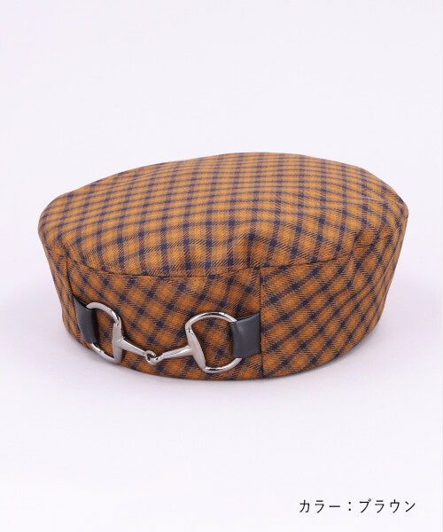 PLAID BERET 9 BEIGE ONESIZE