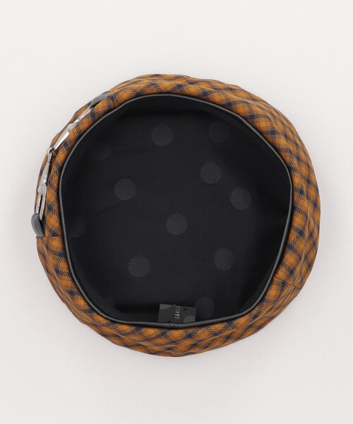 PLAID BERET 9 BEIGE ONESIZE