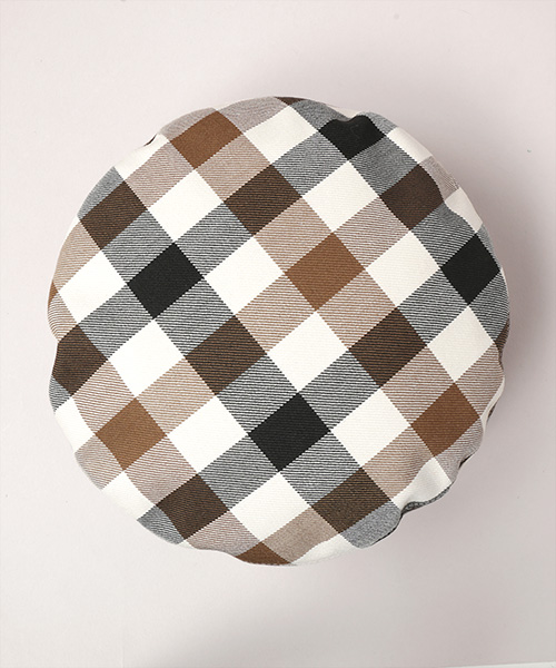 PLAID BERET 10 BEIGE ONESIZE