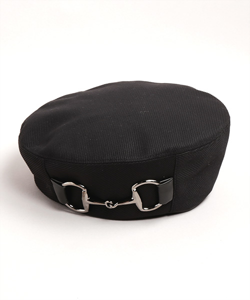PLAID BERET 10 BLACK ONESIZE