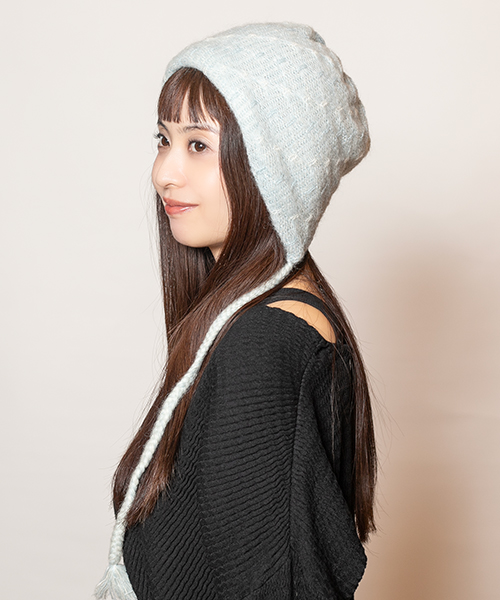 モデル頭囲：56cm 着用サイズ：ONESIZE