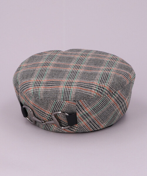 PLAID BERET 11 GRAY ONESIZE