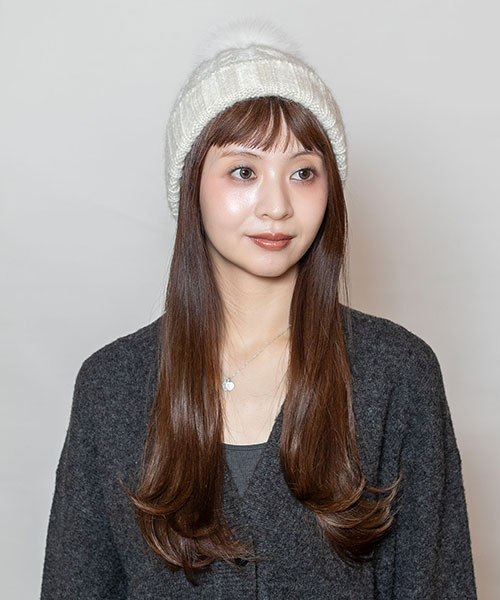 モデル頭囲：56cm 着用サイズ：ONESIZE