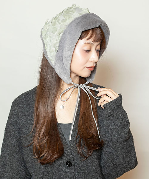モデル頭囲：56cm 着用サイズ：ONESIZE