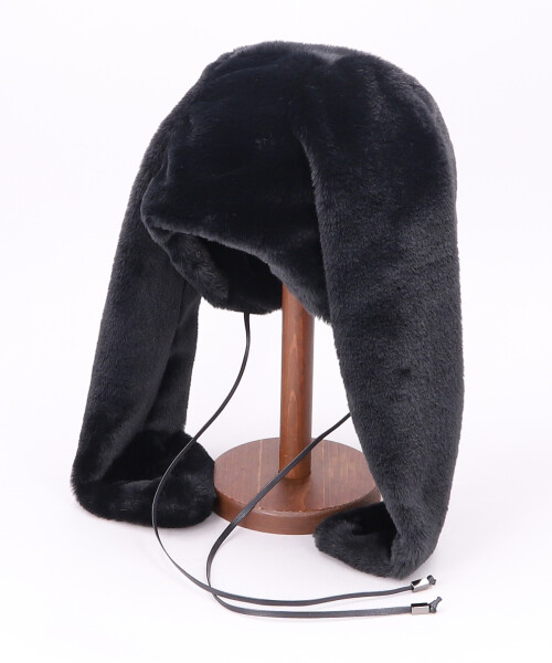 FUR LAPIN BLACK ONESIZE