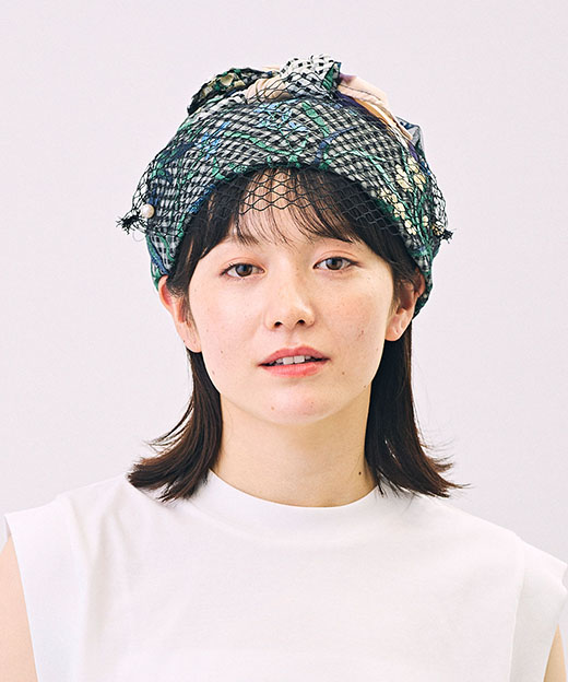モデル頭囲：56cm 着用サイズ：ONESIZE