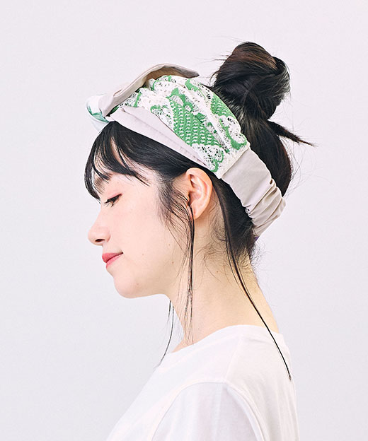 モデル頭囲：54cm 着用サイズ：ONESIZE