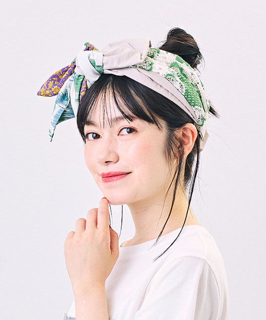 モデル頭囲：54cm 着用サイズ：ONESIZE