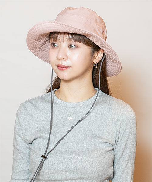 モデル頭囲：56cm 着用サイズ：ONESIZE