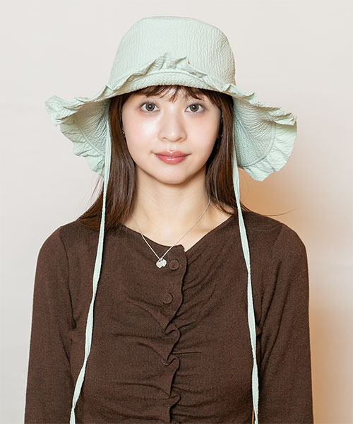 モデル頭囲：56cm 着用サイズ：ONESIZE