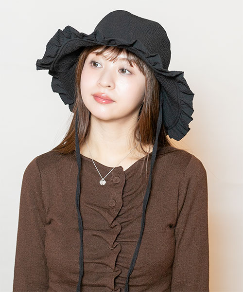 モデル頭囲：56cm 着用サイズ：ONESIZE