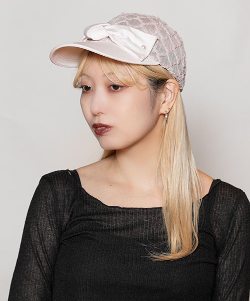 モデル頭囲：58cm 着用サイズ：ONESIZE
