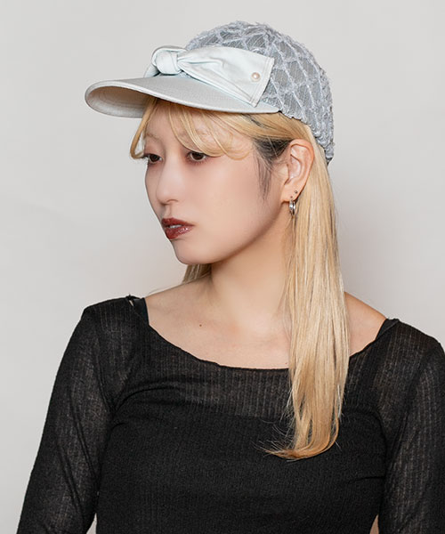 モデル頭囲：58cm 着用サイズ：ONESIZE