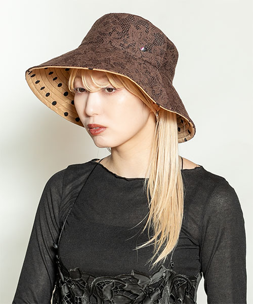モデル頭囲：58cm 着用サイズ：ONESIZE