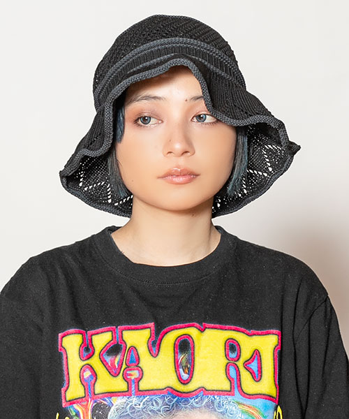 モデル頭囲：54cm 着用サイズ：ONESIZE