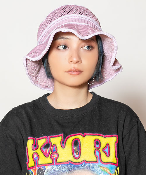 モデル頭囲：54cm 着用サイズ：ONESIZE