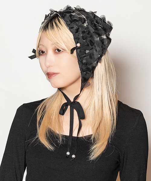 モデル頭囲：58cm 着用サイズ：ONESIZE