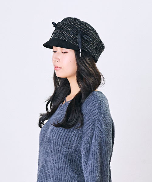 モデル頭囲：54cm 着用サイズ：ONESIZE