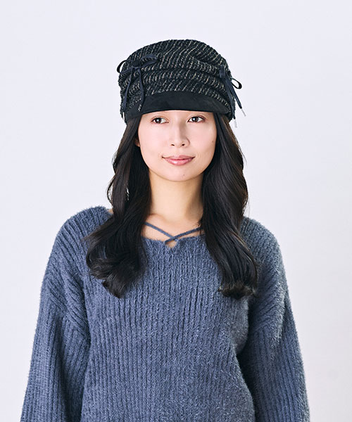 モデル頭囲：54cm 着用サイズ：ONESIZE