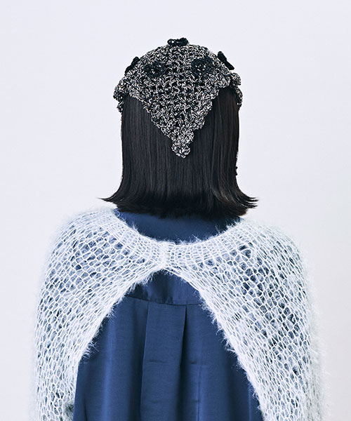モデル頭囲：55.5cm 着用サイズ：ONESIZE