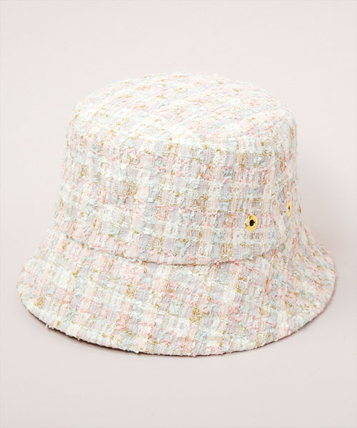 TWEED HAT 6 PINK ONESIZE